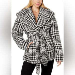 BLANKNYC HOUNDSTOOTH PUFFER JACKET
